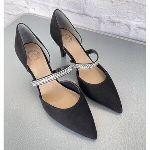 I. Miller Women's Suede Black Brianda Pointed Toe Stiletto Heel 2.5" Pumps 9M